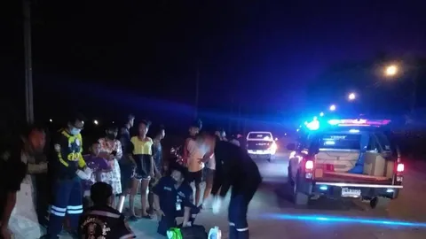 อุทาหรณ์คนรักความเร็ว หนุ่ม 16 ซิ่ง จยย.ชนแบริเออร์ตายคาถนนที่บางบ่อ