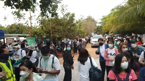 นักท่องเที่ยวทะลัก แห่ชม "ถ้ำนาคา" ลงไม่ทันค่ำ-ติดค้างนับพัน แฉสาเหตุ