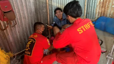 หนุ่มกู้ภัยลพบุรีทำคลอด สาว 44 อั้นไม่ไหวในแคมป์คนงาน ปลอดภัยทั้งแม่ลูก