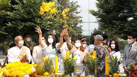 บวงสรวงละครดราม่าสุดเข้มข้น "บ่วงใบบุญ" เสริมความปังก่อนออกอากาศตอนแรก