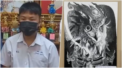 เด็กนักเรียน ม.1 โคราช คว้ารางวัลภาพวาด ในงานเทศกาลนกฮูกนานาชาติ 2022