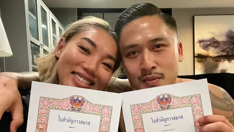 ได้ฤกษ์ดี เอ็นโดรฟิน ควง เดนนิส จดทะเบียนสมรส พร้อมเผยโมเมนต์หวาน