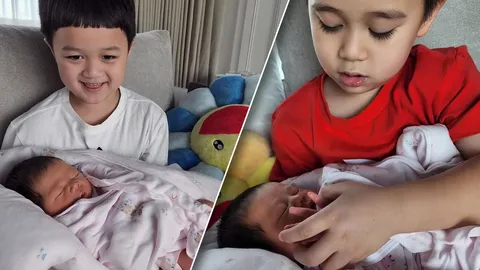 ชมพู่ เผยโมเมนต์น่ารัก 2 พี่ชาย สายฟ้า-พายุ ดูแล น้องแอบิเกล