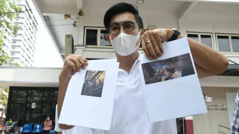 โดโด้ แจ้งตำรวจ ถูกกรีดป้ายหาเสียงส.ก. รูปคู่ อัศวิน ขวัญเมือง 