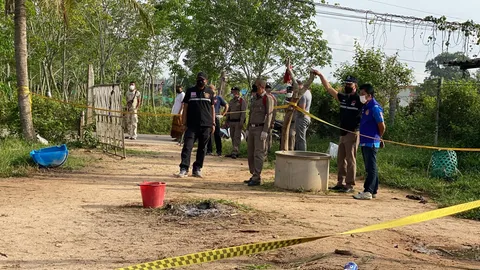 ผญบ.ล่าโจรขโมยไก่บ้านญาติ คนร้ายฮึดสู้ ถูกยิงสวน 3 นัดดับคาที่