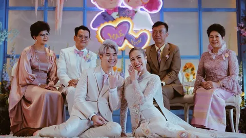 ปณต เก็ตสึโนวา ควงแฟนสาว เนะ อโณทัย เข้าพิธีวิวาห์หลังรอมานาน 2 ปี