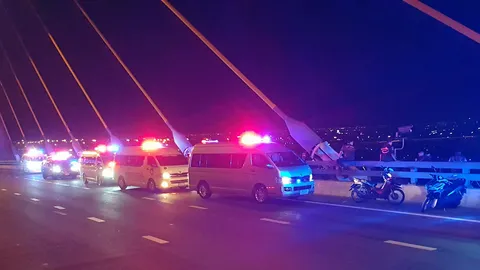 โดดสะพาน  2 ราย เหตุเกิดคืนเดียว เป็นชายขี่รถจยย. 7 เดือน 23 คน 7 ศพ