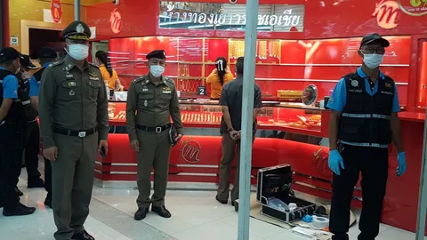 2 โจรถือปืนบุกปล้นร้านทองห้างดังอยุธยา กวาดไป 86 บาท ก่อนขี่จยย.หลบหนี (คลิป)