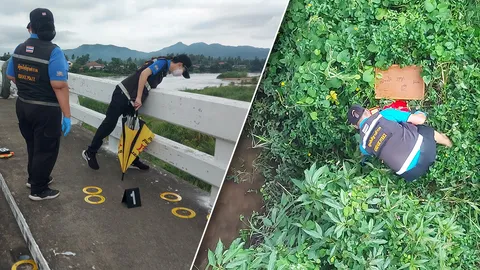 ตามล่าโจรชิงทอง 5.7 ล้าน ตำรวจเจอหลักฐานสำคัญถาดทอง-ชิ้นส่วนทองทิ้งน้ำปิง