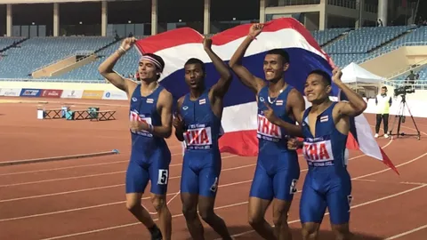 "จอชชัว" จัดเหรียญทองที่ 4 หลังทีมกรีฑา 4x400 ไทยคว้าเหรียญทอง ซีเกมส์ 2021