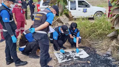 ตร.เมืองลำพูนเร่งสืบฆ่าเผานั่งยางในสวนลำไย พ่อแม่ลั่นจับได้ไม่ต้องขอขมา