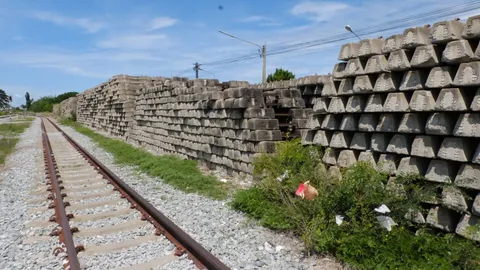 รถไฟพัทยา ถางหญ้าตัดต้นไม้ปรับปรุงลานอเนกประสงค์ หลังวัยรุ่นมามั่วเซ็กซ์