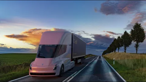 อย่างโหด วิ่งไกล 600-800 กิโลเมตร หัวลากพลังงานไฟฟ้า Tesla Semi Electric Truck 2023