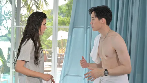 โก้ นุ่งผ้าขนหนู ซิกซ์แพ็กขาวจั๊วะ ทำ พิ้งค์พลอย ตาค้าง ใน "ปางเสน่หา"