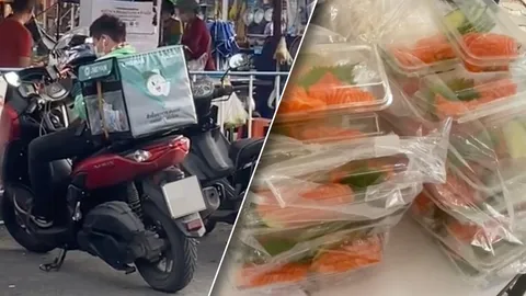 ทำกันได้ลง ไรเดอร์นั่งร้องไห้ ถูกลูกค้าเท แซลมอน 30 กล่อง (คลิป)