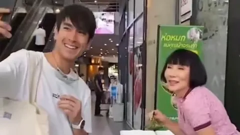 ไม่เจอกันนาน ม้า อรนภา ดีใจเจอ ณเดชน์ แวะมาอุดหนุนห่อหมกไปฝากแม่แก้ว
