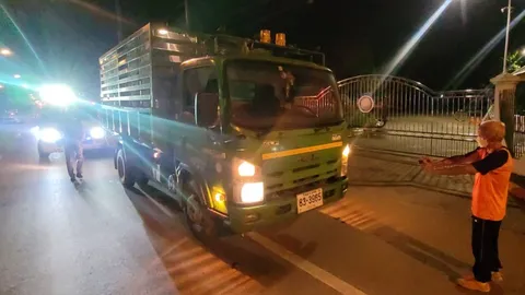 ปิกอัพซิ่งชนรถขยะเทศบาล พนักงานตายคาที่ 1 บาดเจ็บสาหัส 1 