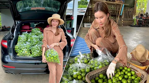 เกี่ยวก้อย ขวัญกวินท์ พักบทนางร้าย เข้าสวนเก็บมะนาวขาย ออเดอร์แม่แน่นๆ