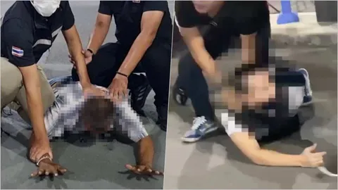 ศกปค.ปกครองจับกลุ่มชายอ้างเป็น จนท.ไล่เก็บส่วยสถานบันเทิงย่าน อ.บางใหญ่ (คลิป)