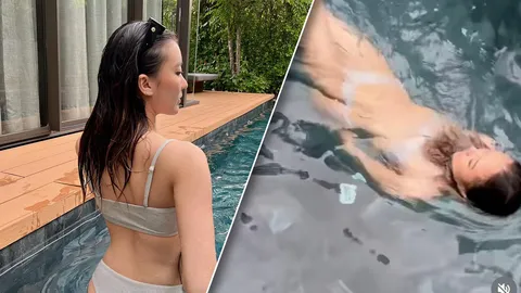 แพรวา ณิชาภัทร แซ่บไม่แผ่ว อวดความเซ็กซี่ถี่ใส่บิกินีลงเล่นน้ำ (คลิป)