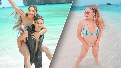 ตั๊กแตน ชลดา นุ่งบิกินีอวดความแซ่บ ปล่อยภาพเด็ดขี่หลังหนุ่มกล้ามแน่น (คลิป)