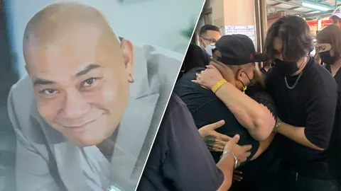 งานศพ โป๊งเหน่ง เชิญยิ้ม เมียร้องไห้จะขาดใจเห็นร่างสามี เพื่อนตลกอาลัย (คลิป)