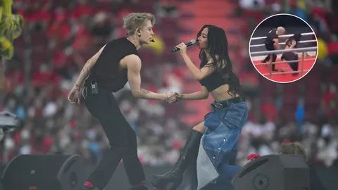 น่ารักเกินปุยมุ้ย แจ็คสัน หวัง ช่วยจับชายกระโปรงให้ มิลลิ กลัวล้ม (คลิป)