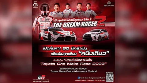เปิดประตูก้าวเข้าสู่การเฟ้นหานักแข่งหน้าใหม่อีกครั้ง กับโปรเจกต์ "THE DREAM RACER SS2"