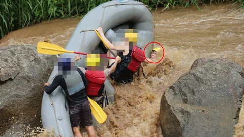 เผยนาทีหนุ่มลูกครึ่งเบลเยียม ล่องแก่งชนหิน จมน้ำหาย กู้ภัยยังหาวันที่ 2