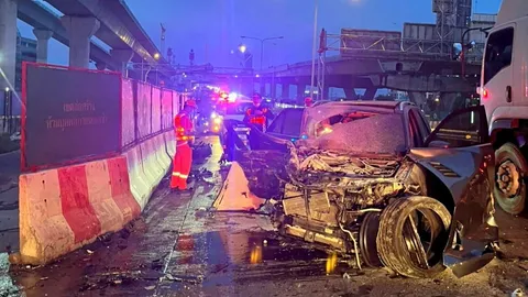 ผู้บริหารหนุ่มธุรกิจค้าเหล็ก ควบเบนซ์ชน ดับคาทางด่วน