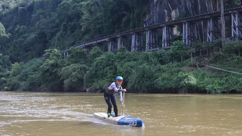 "ณัฐภัทร-ไอริน" คว้าแชมป์ "Kanchanaburi SUP100 Challenge 2022"