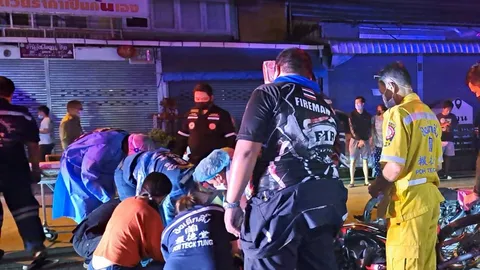 จยย.ชนกันพังยับใน ซ.รามอินทรา ดับสลด 1 เจ็บสาหัส 1 ราย