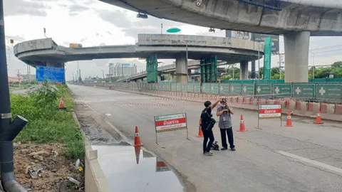 สมุทรสาครถกทางหลวง จะเปิดเลนเพิ่มแก้รถติดพระราม 2 หลังแผ่นปูนสะพานถล่ม