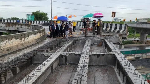 เริ่ม 3 ทุ่มคืนนี้ กรมทางหลวงรื้อคานสะพานกลับรถถนนพระราม 2