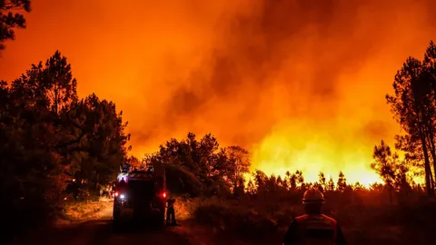 สุดสะพรึง เกิดไฟป่าครั้งใหญ่ในฝรั่งเศส ยังควบคุมสถานการณ์ไม่ได้