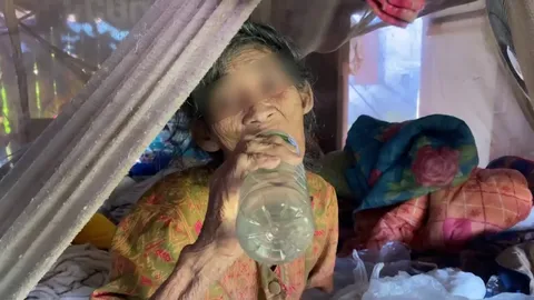 ยาย 82 ดีใจได้กินน้ำขวดครั้งแรกในรอบ 10 ปี ลูกไม่ให้กินข้าว-หวังฮุบสมบัติ (คลิป)