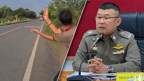 ตำรวจวอนเลิกทำคอนเทนต์สับมือ-ขอแตรสามช่าสิบล้อ เสี่ยงเกิดอุบัติเหตุ