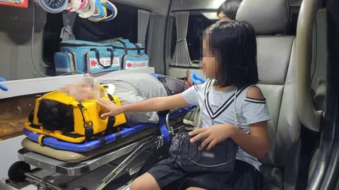 หนูน้อย 7 ขวบวอนกู้ภัยแม่สอดช่วยพ่อ หลังจยย.ชนกับรถวัยรุ่น กลางถนนมืดมิด (คลิป)