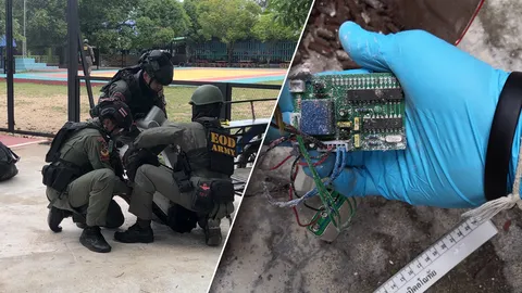 ใต้ป่วนซุกระเบิดปะปนอาหารสด หวังบึม ร.ร.ใน อ.ตากใบ โชคดี EOD เก็บกู้ทัน