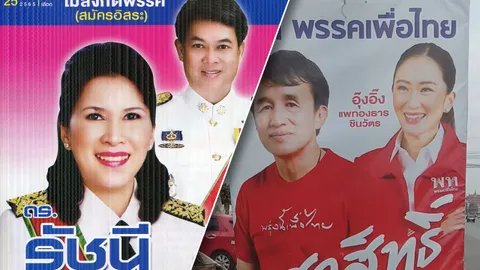 เลือกตั้งนายกอบจ.ร้อยเอ็ด เพื่อไทยทุ่มสุดตัว "รัชนี" ขึ้นรูปคู่ "เอกภาพ"