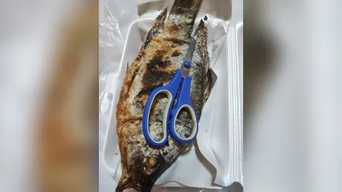 หนุ่มซื้อปลาเผา ได้กรรไกรเป็นของแถม บอกไม่คิดอะไร แต่ขอเก็บไว้เป็นที่ระลึก