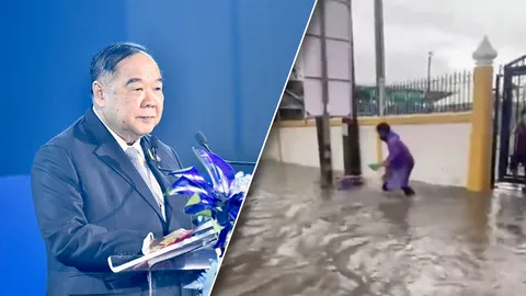 “บิ๊กป้อม” ออกโรงชม “น้องบาส” มีสติ ใช้ร่มช่วยเด็กนักเรียนไฟดูดจนปลอดภัย