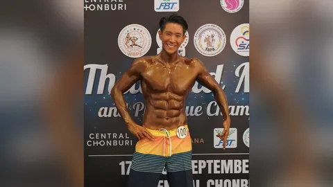 ตาค้างไปเลย บิ๊ก ณทรรศชัย พระเอกช่อง 7 ลงประกวดเพาะกาย (คลิป) 