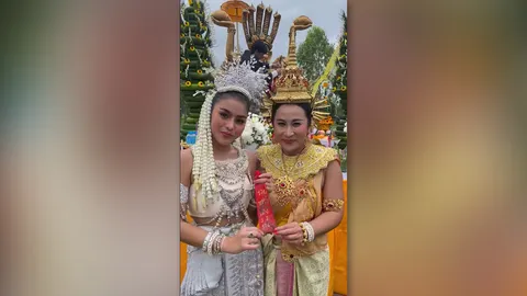 ธัญญ่า-ลาล่า รำถวายพระนางมาริษา เผยเลขที่ได้จากหางประทัด