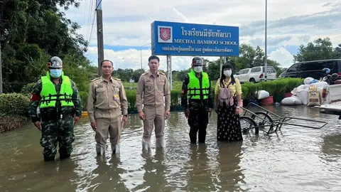 บุรีรัมย์อ่วม น้ำท่วมทะลักเข้า 29 โรงเรียน ศึกษาธิการจังหวัดเร่งสำรวจช่วยเหลือ