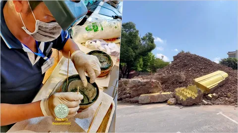 พบแผ่นจารึกลานเงินโบราณ ในซากเจดีย์วัดศรีสุพรรณ ลุ้นนักภาษามาตีความหมาย