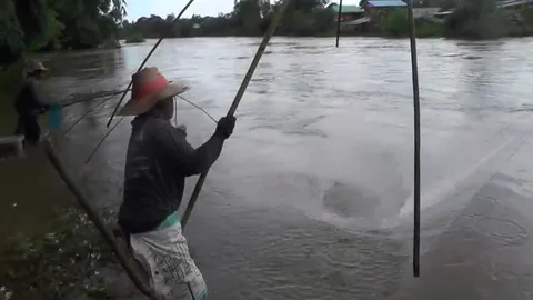 ชาวบ้านใช้วิกฤติน้ำท่วมชัยภูมิ สร้างโอกาสจับปลาไปขาย ทำรายได้วันถึงละพัน