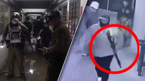 แก๊งชายฉกรรจ์ถือปืน บุกทำร้ายคู่กรณี เย็บ 60 เข็ม ตร.คาดปมขัดแย้งธุรกิจสีเทา