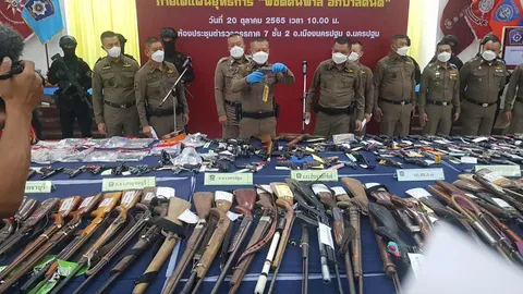 ตร.ภาค 7 ปฏิบัติการ พิชิตคนพาล อภิบาลคนดี ยึด "แท่นผลิตอาวุธปืน" 
