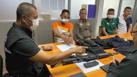 สอบเครียด "จ่าเบิร์ด" ยิงคนในผับเมืองตรังตาย 1 เจ็บ 2 มอบตัวพร้อมปืนเอ็ม 4